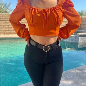 Women's Orange Crop Top